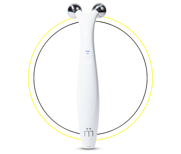 Devices for face lifting showing before and after effects.