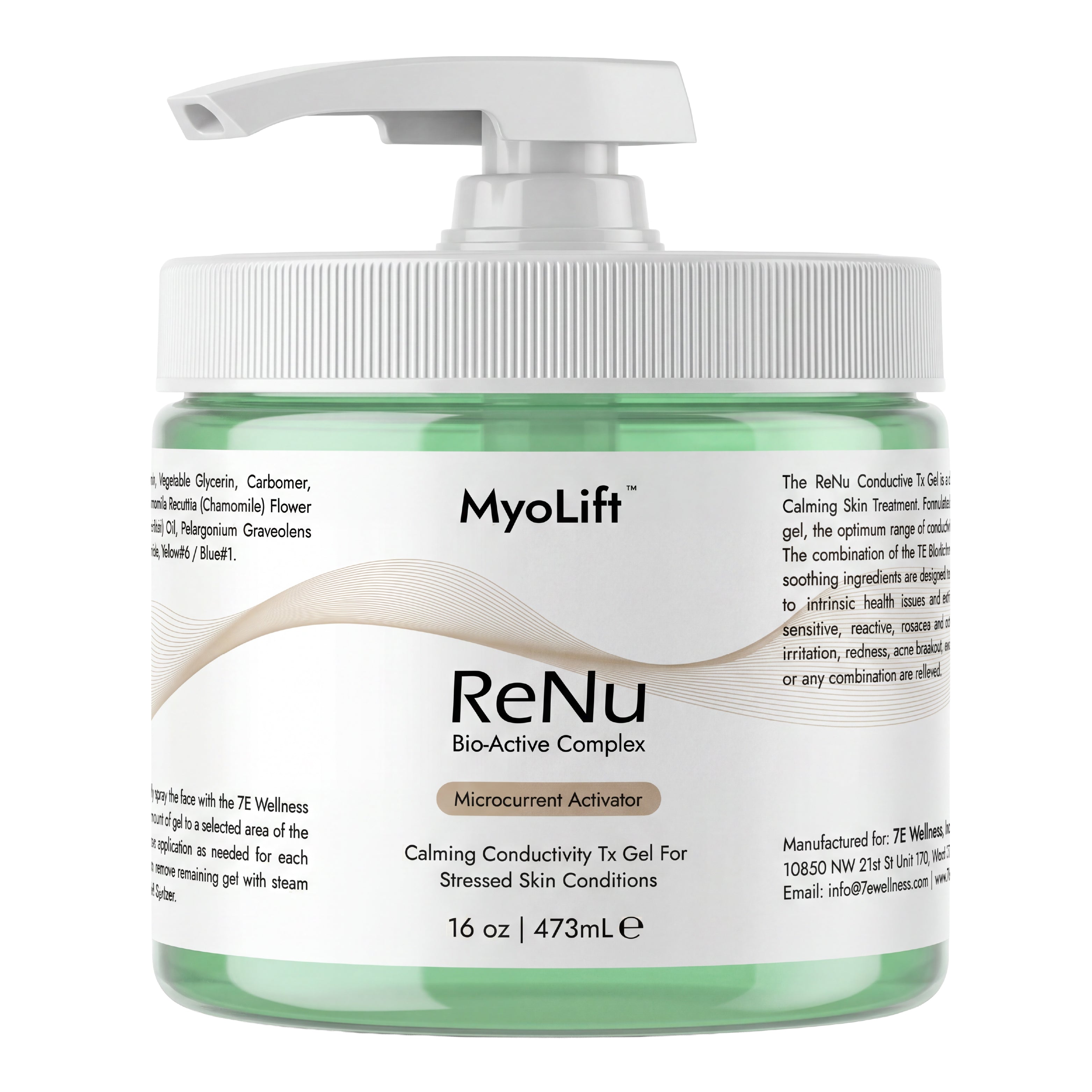 16oz ReNu Conductive Tx Gel For Stressed Skin with Bio-Active Complex