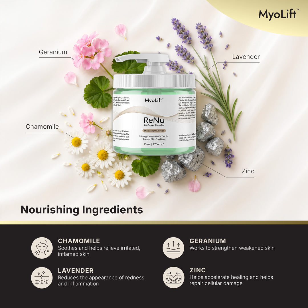 16oz ReNu Conductive Tx Gel For Stressed Skin with Bio-Active Complex