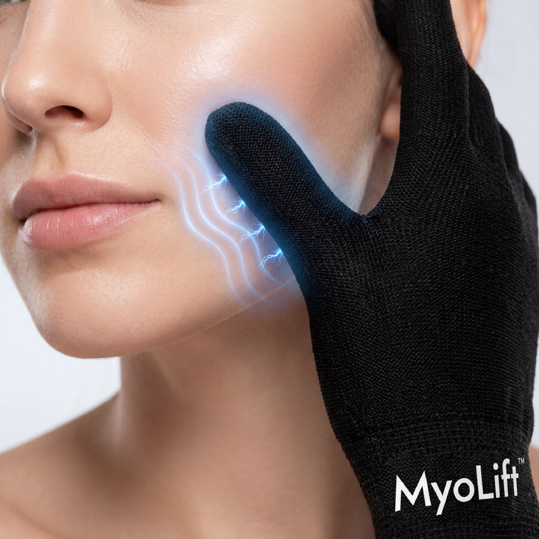 Microcurrent Conductive Facial Gloves - Black