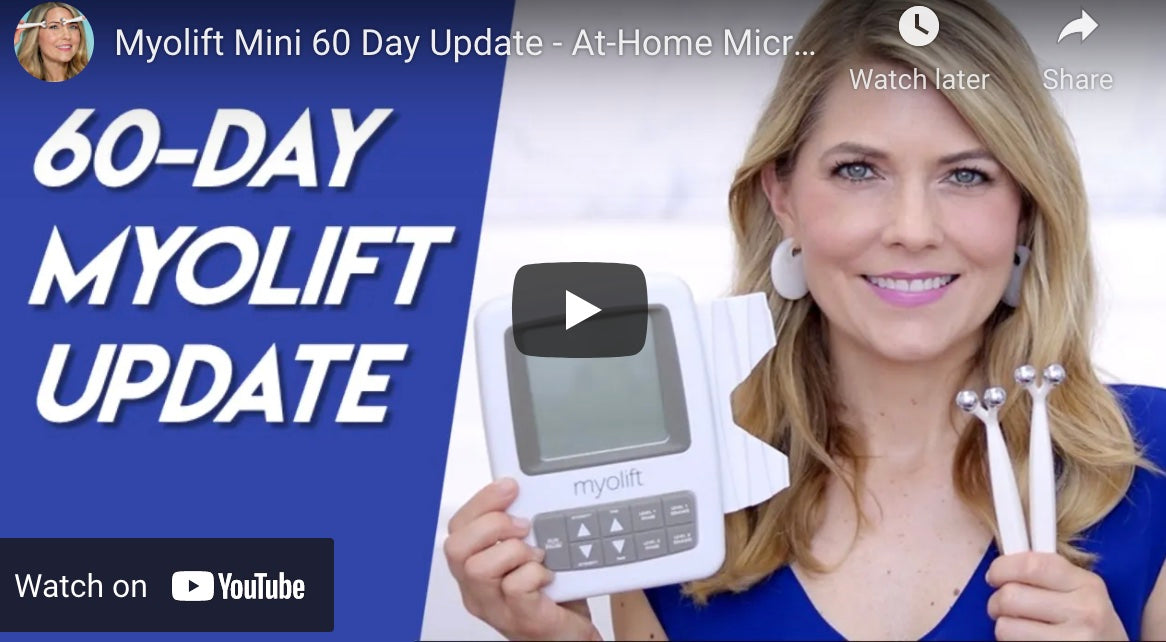 60-day update on Myolift results showcasing the benefits of microcurrent facial lifting.