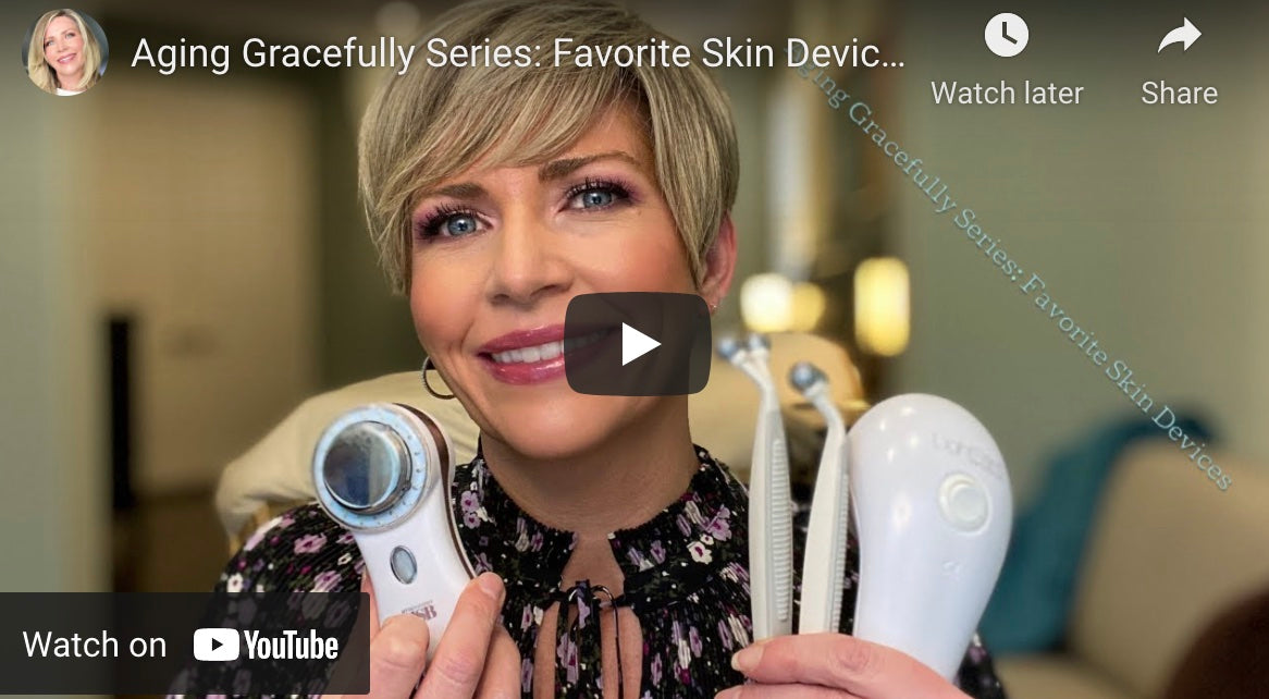 Aging gracefully with the use of facial lifting devices and microcurrent therapy.