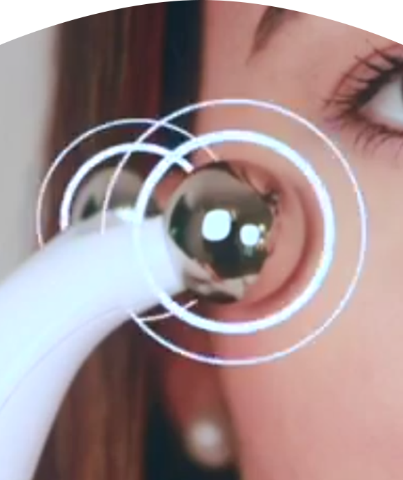 Infographic explaining how microcurrent technology works in skincare treatments.