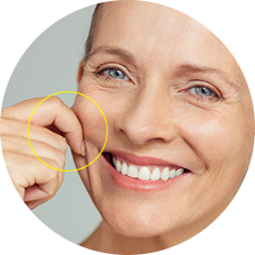 Visual of our anti-aging peptide serum, targeting fine lines and wrinkles.