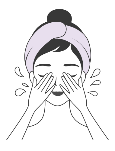 Applying our peptide serum for effective anti-aging treatment.