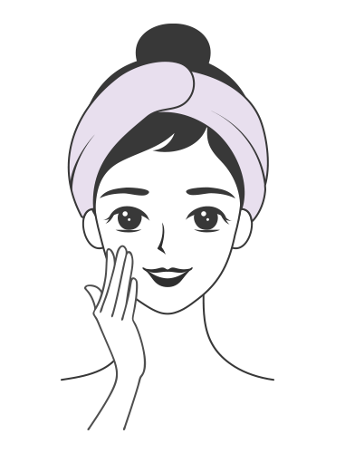 Finalizing the anti-aging process with our peptide serum.